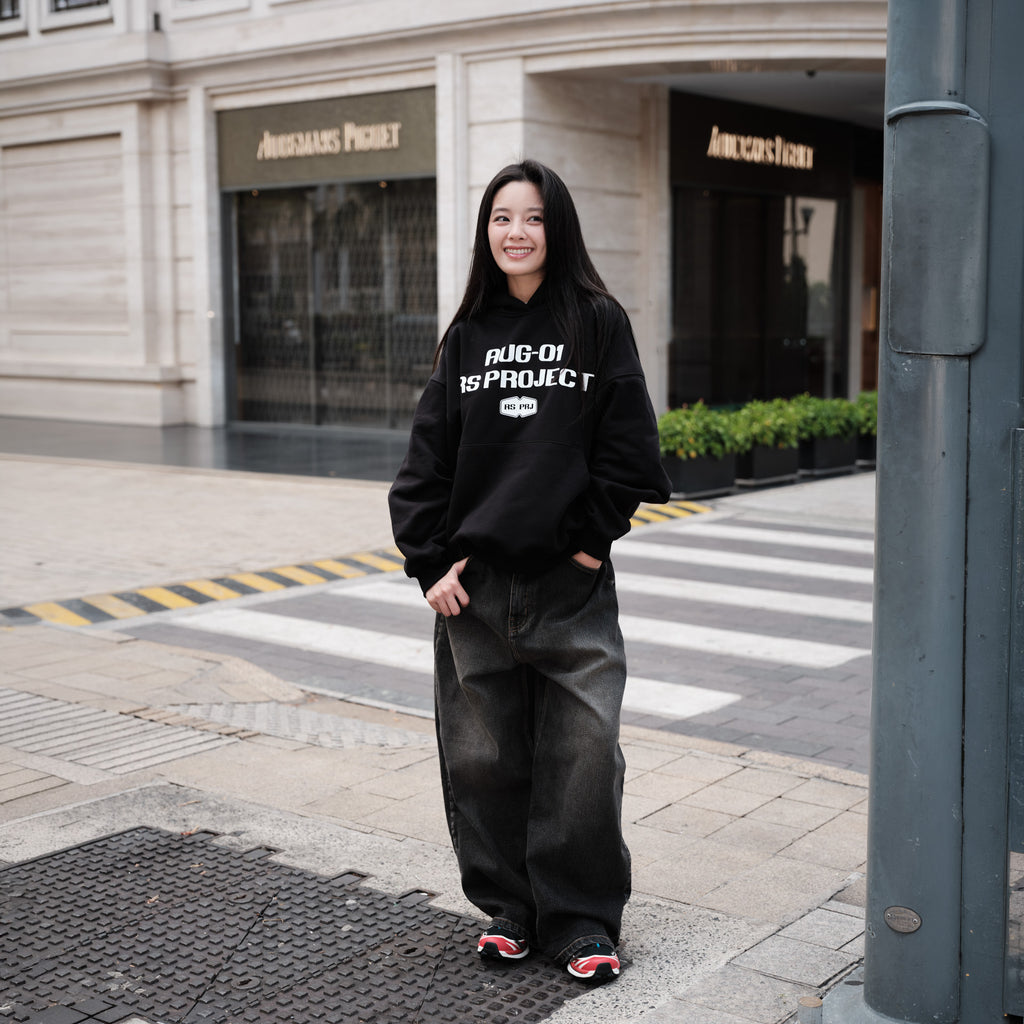 AUG-01 RS PROJECT ÁO HOODIE ĐEN
