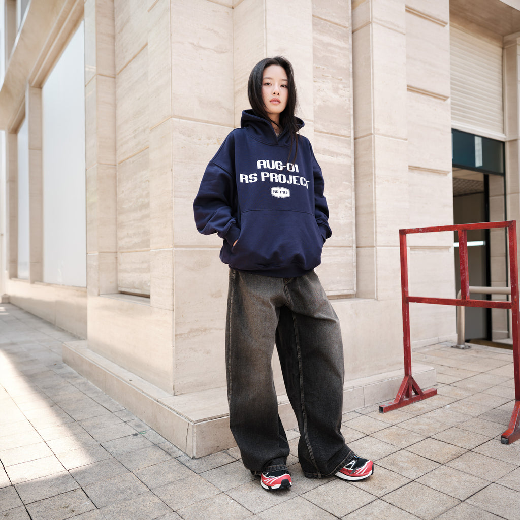 ÁO HOODIE MÀU XANH NAVY DỰ ÁN RS THÁNG 8