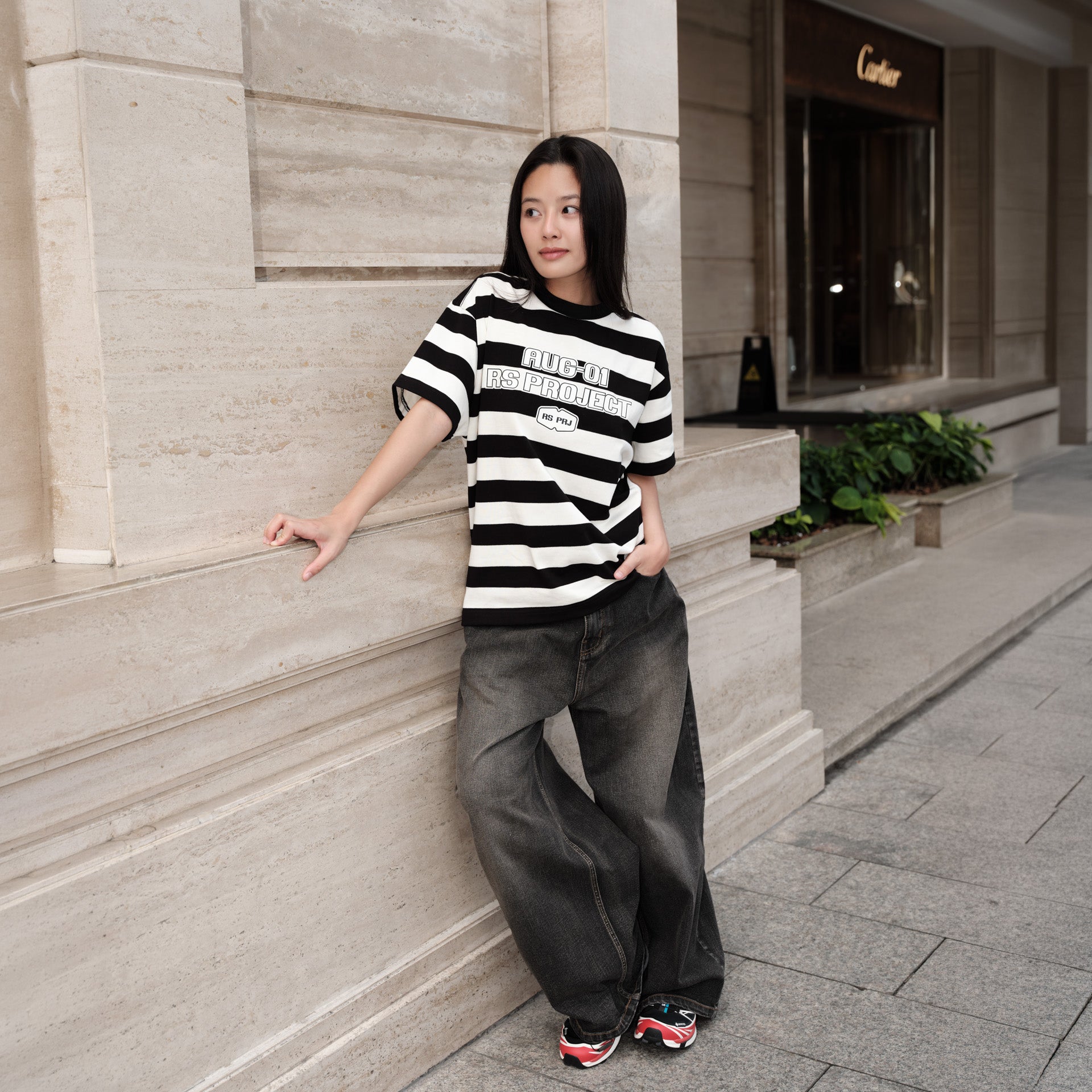 ÁO THUN SỌC ĐEN TRẮNG RS