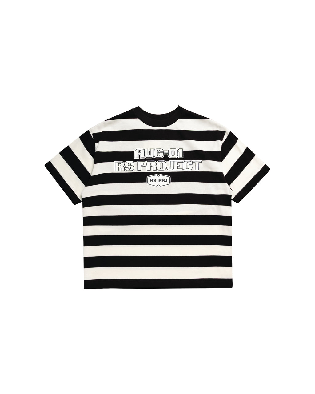 RS BLACK WHITE STRIPED T-SHIRT