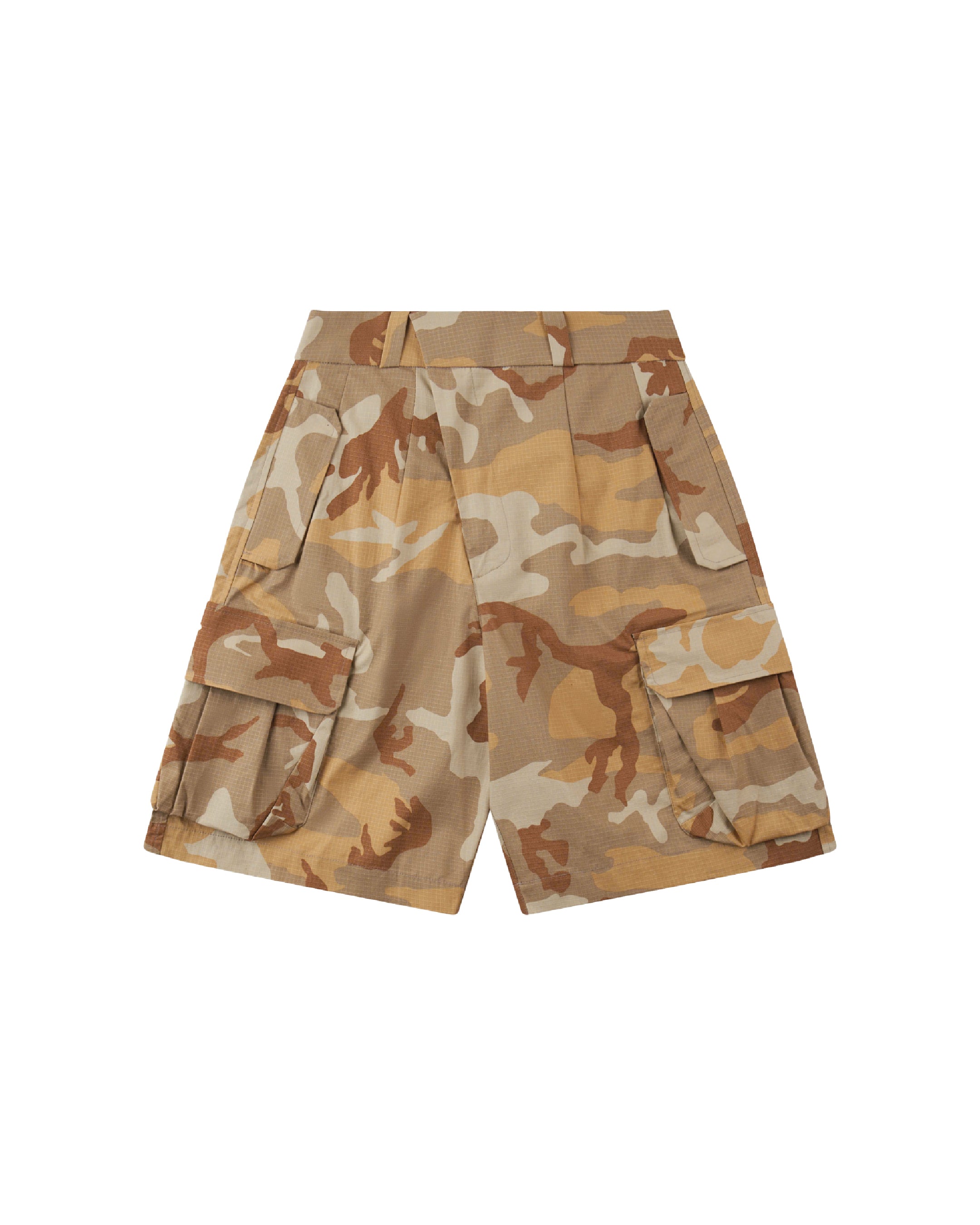 CAMO NYLON FABRIC SHORTS
