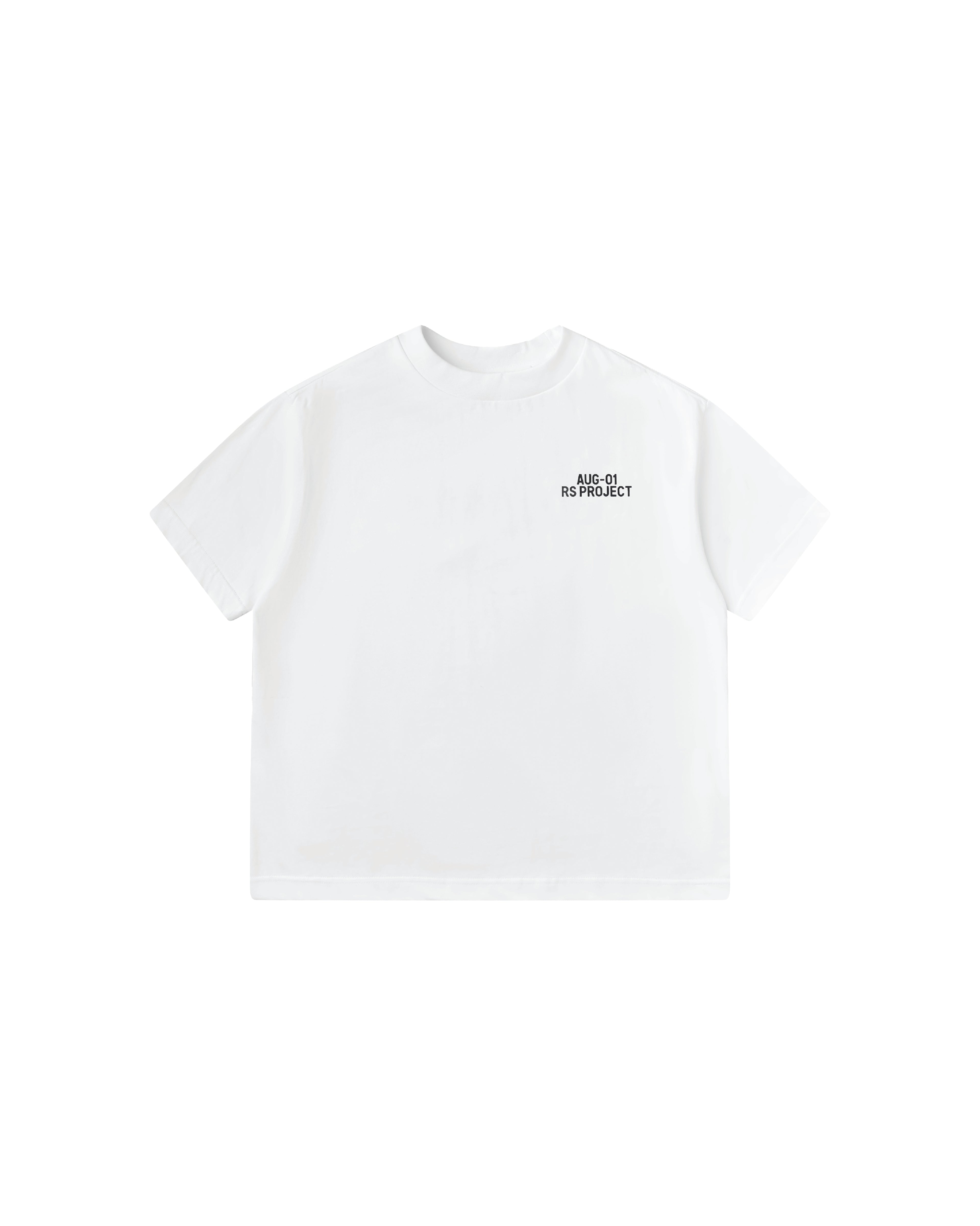 AUG - 01 TYPO WHITE T-SHIRT